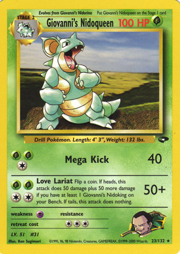 Giovanni's Nidoqueen 023 — Gym Challenge (Italian Pokémon TCG card)