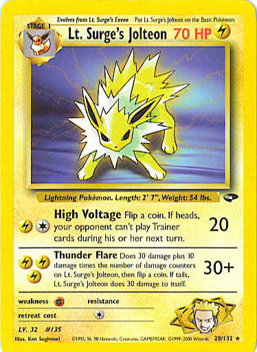 Lt. Surge's Jolteon 028 — Gym Challenge (Italian Pokémon TCG card)