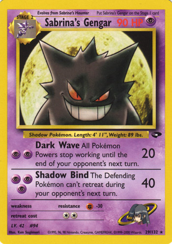 Sabrina's Gengar 029 — Gym Challenge (Italian Pokémon TCG card)