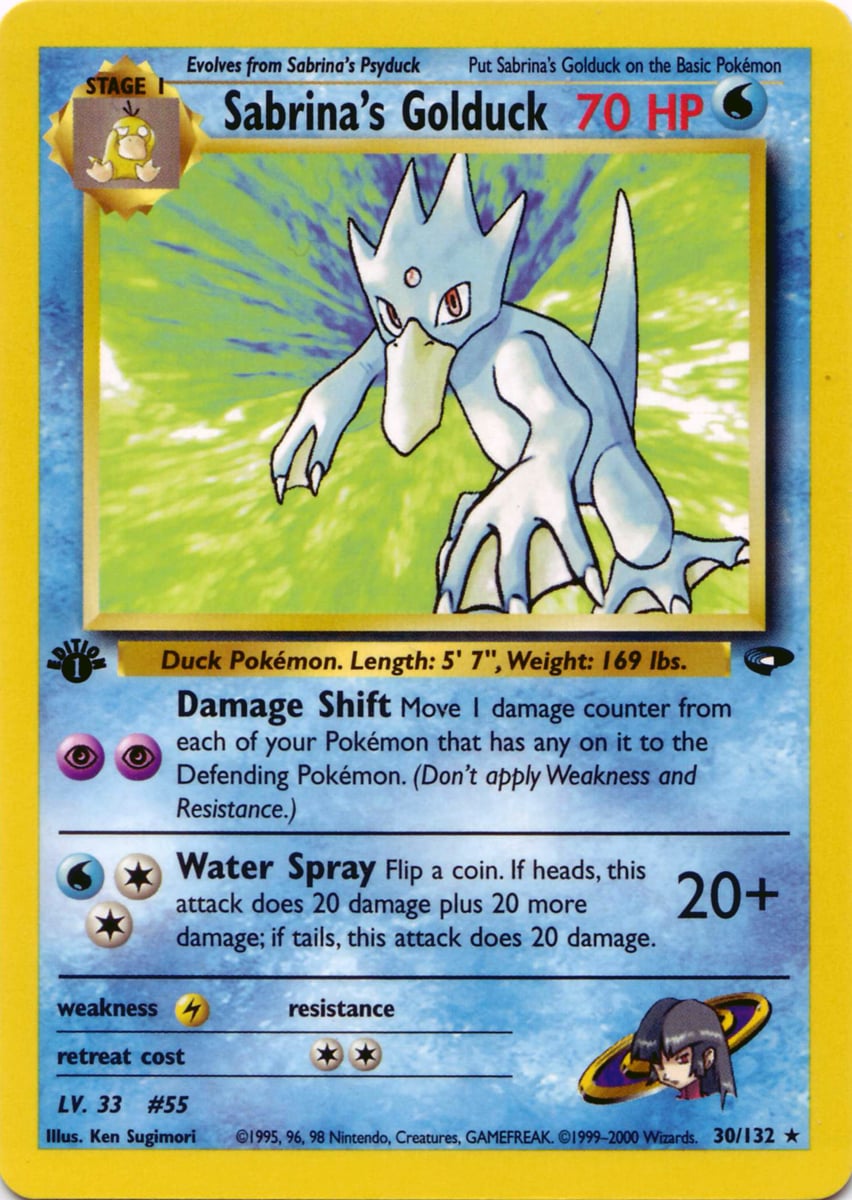 Sabrina's Golduck 030 — Gym Challenge (Italian Pokémon TCG card)