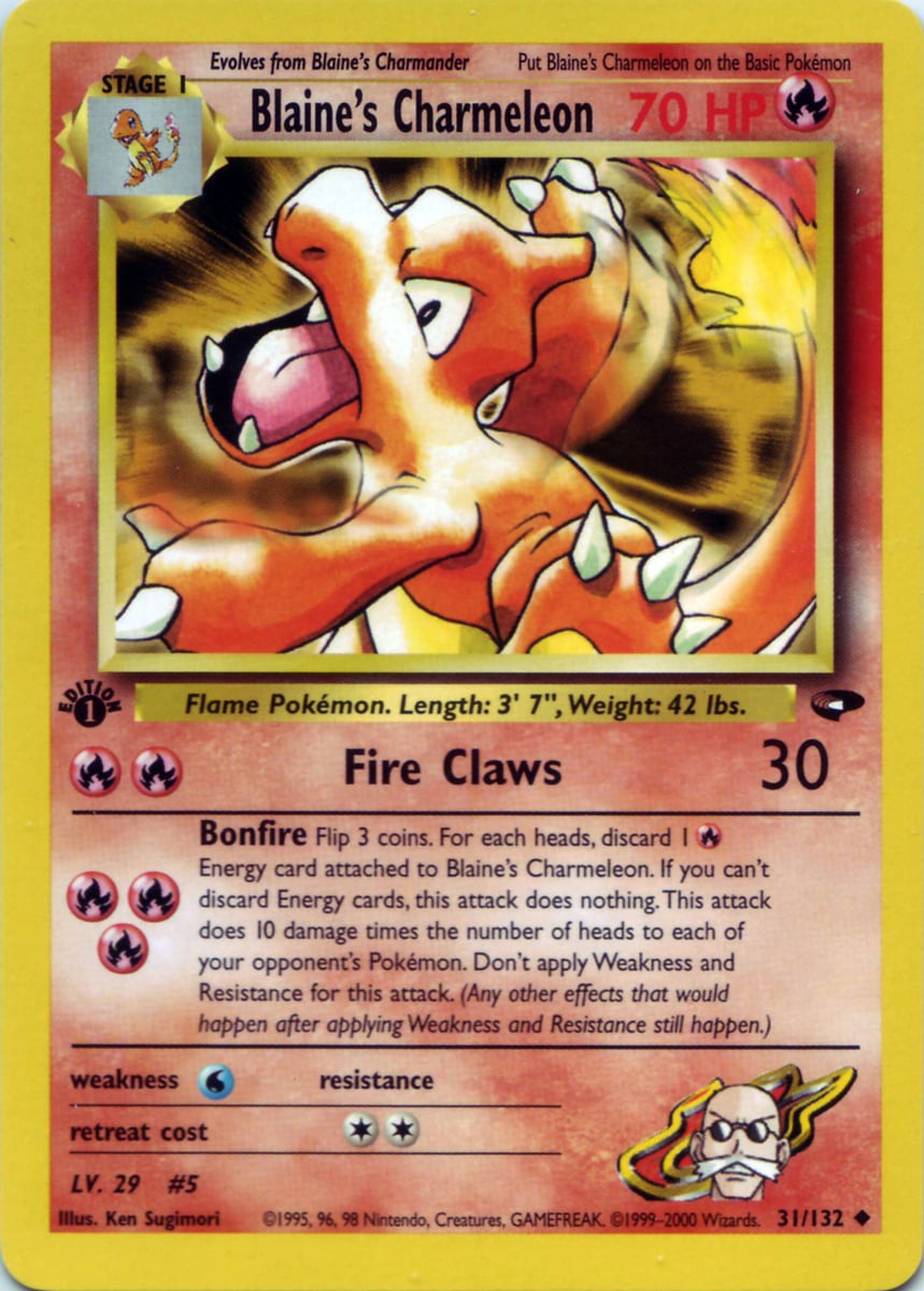 Blaine's Charmeleon 031 — Gym Challenge (Italian Pokémon TCG card)