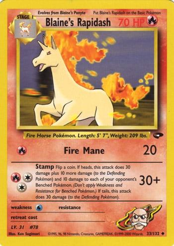 Blaine's Rapidash 033 — Gym Challenge (Italian Pokémon TCG card)