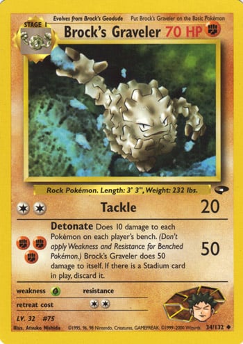 Brock's Graveler 034 — Gym Challenge (Italian Pokémon TCG card)