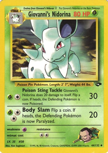 Giovanni's Nidorina 044 — Gym Challenge (Italian Pokémon TCG card)