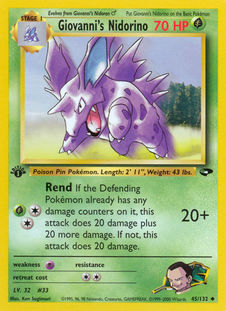 Giovanni's Nidorino 045 — Gym Challenge (Italian Pokémon TCG card)