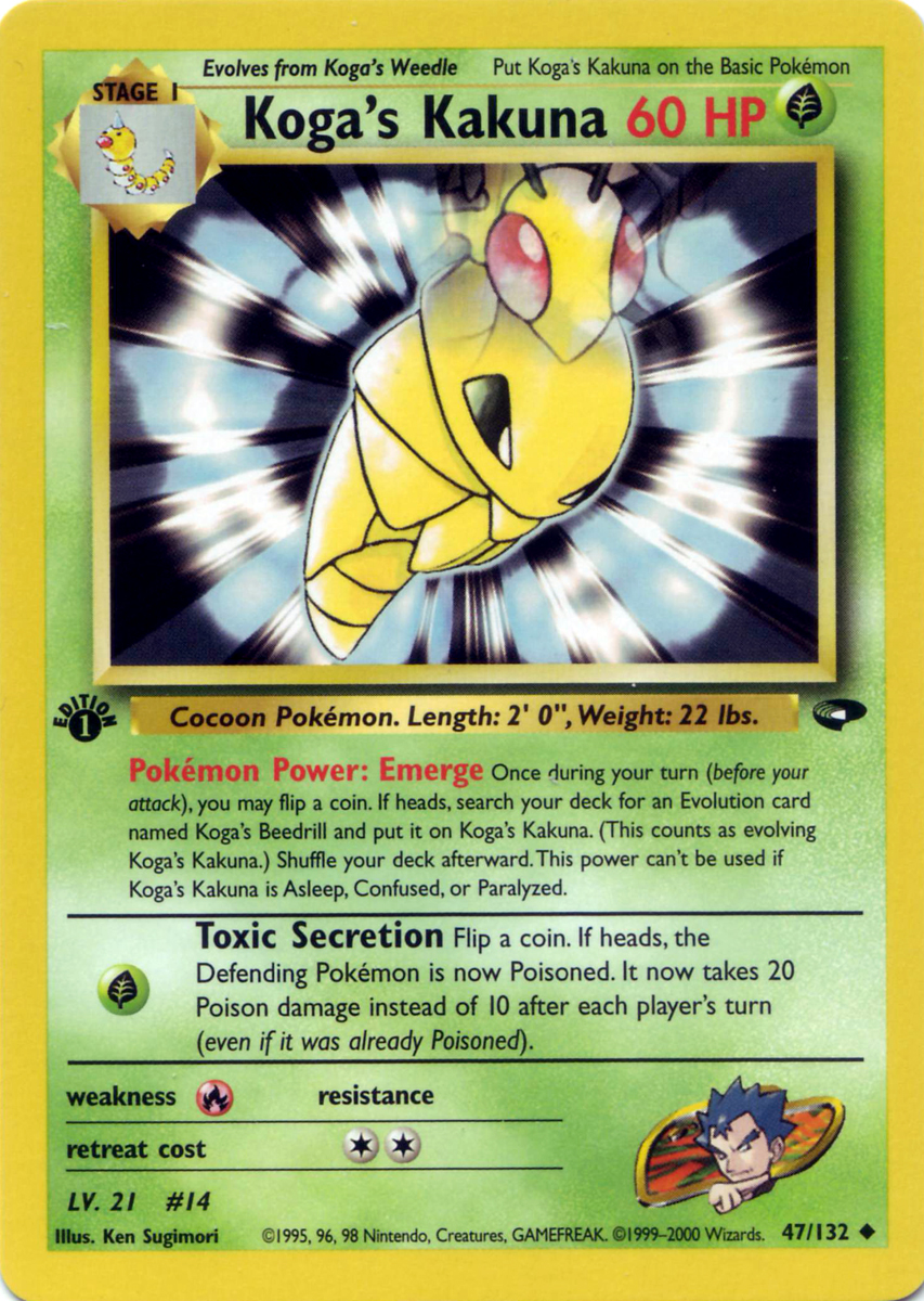 Koga's Kakuna 047 — Gym Challenge (Italian Pokémon TCG card)