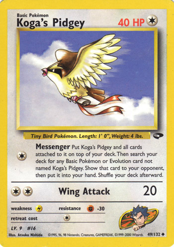 Koga's Pidgey 049 — Gym Challenge (Italian Pokémon TCG card)
