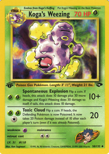 Koga's Weezing 050 — Gym Challenge (Italian Pokémon TCG card)
