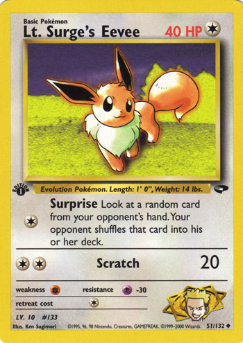 Lt. Surge's Eevee 051 — Gym Challenge (Italian Pokémon TCG card)