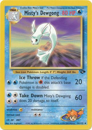 Misty's Dewgong 054 — Gym Challenge (Italian Pokémon TCG card)