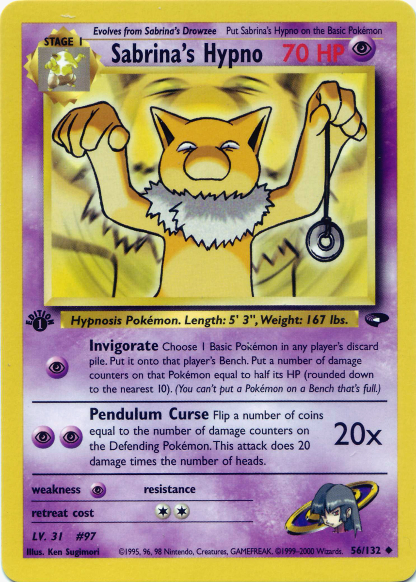 Sabrina's Hypno 056 — Gym Challenge (Italian Pokémon TCG card)