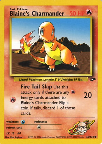 Blaine's Charmander 060 — Gym Challenge (Italian Pokémon TCG card)