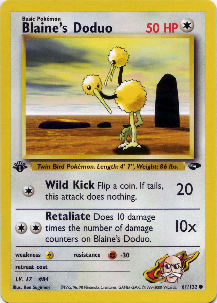 Blaine's Doduo 061 — Gym Challenge (Italian Pokémon TCG card)