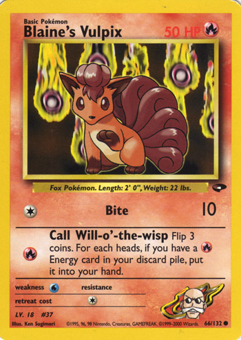 Blaine's Vulpix 066 — Gym Challenge (Italian Pokémon TCG card)