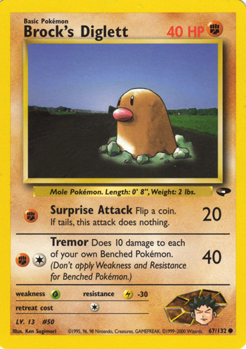Brock's Diglett 067 — Gym Challenge (Italian Pokémon TCG card)