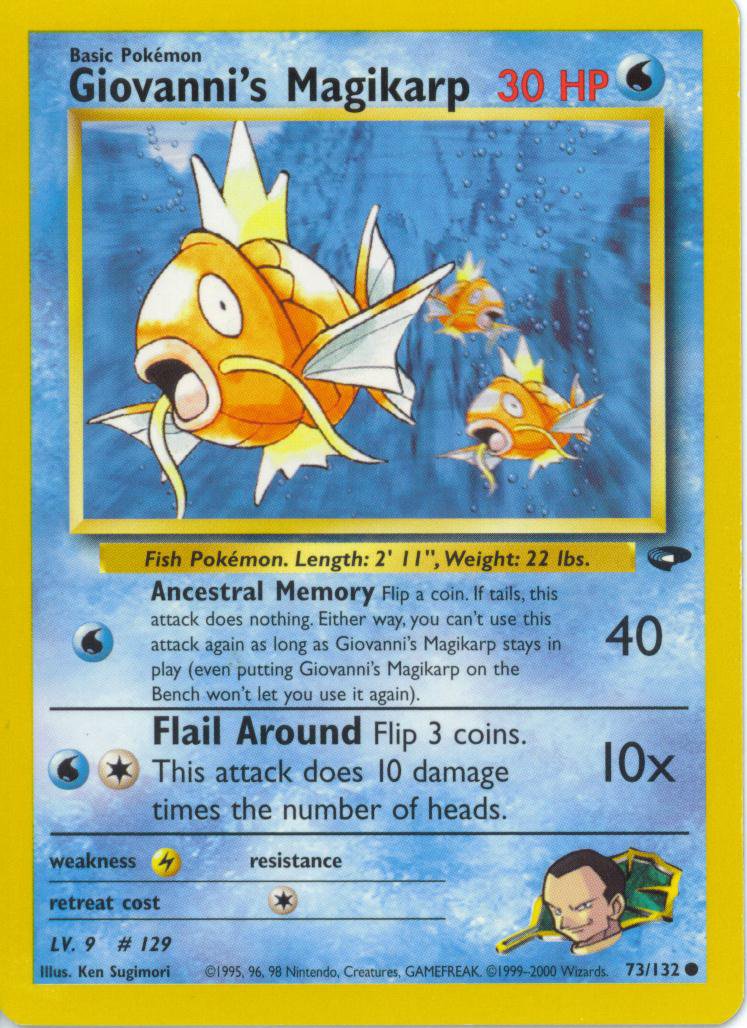 Giovanni's Magikarp 073 — Gym Challenge (Italian Pokémon TCG card)