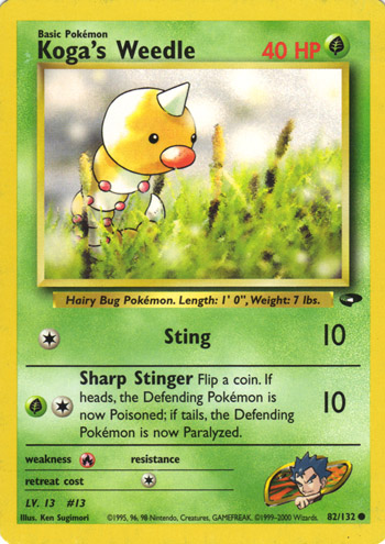 Koga's Weedle 082 — Gym Challenge (Italian Pokémon TCG card)
