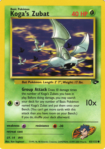 Koga's Zubat 083 — Gym Challenge (Italian Pokémon TCG card)