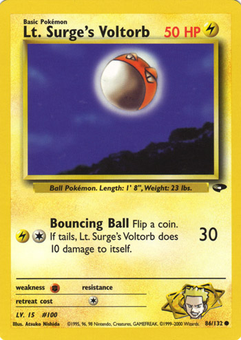 Lt. Surge's Voltorb 086 — Gym Challenge (Italian Pokémon TCG card)