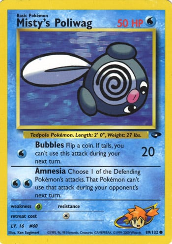 Misty's Poliwag 089 — Gym Challenge (Italian Pokémon TCG card)