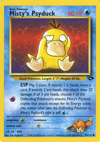 Misty's Psyduck 090 — Gym Challenge (Italian Pokémon TCG card)