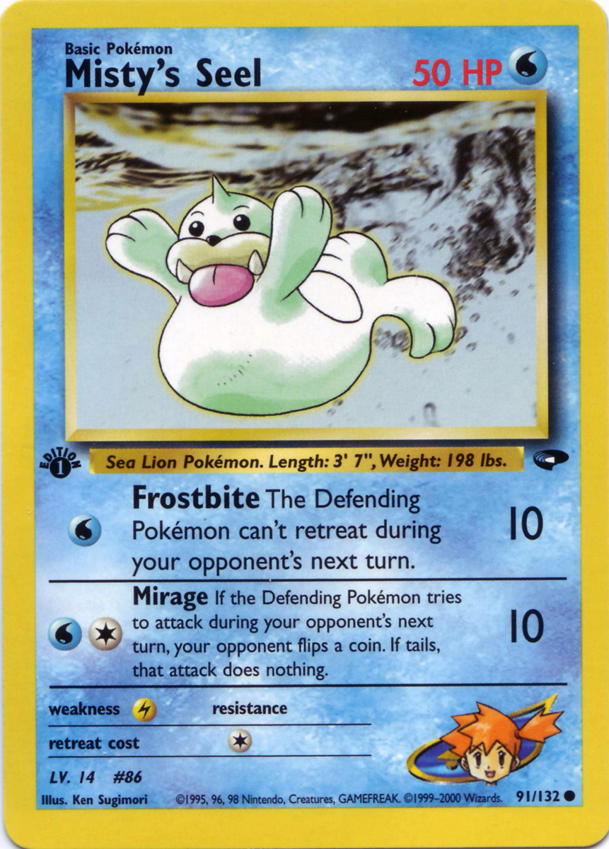 Misty's Seel 091 — Gym Challenge (Italian Pokémon TCG card)