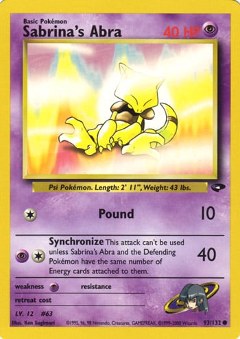 Sabrina's Abra 093 — Gym Challenge (Italian Pokémon TCG card)