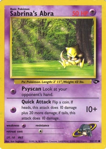 Sabrina's Abra 094 — Gym Challenge (Italian Pokémon TCG card)