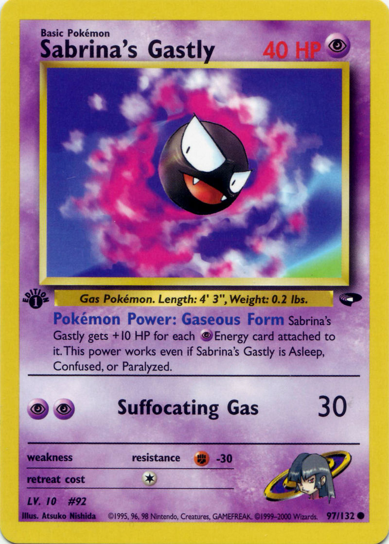 Sabrina's Gastly 097 — Gym Challenge (Italian Pokémon TCG card)