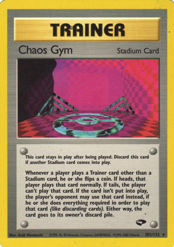 Chaos Gym 102 — Gym Challenge (Italian Pokémon TCG card)