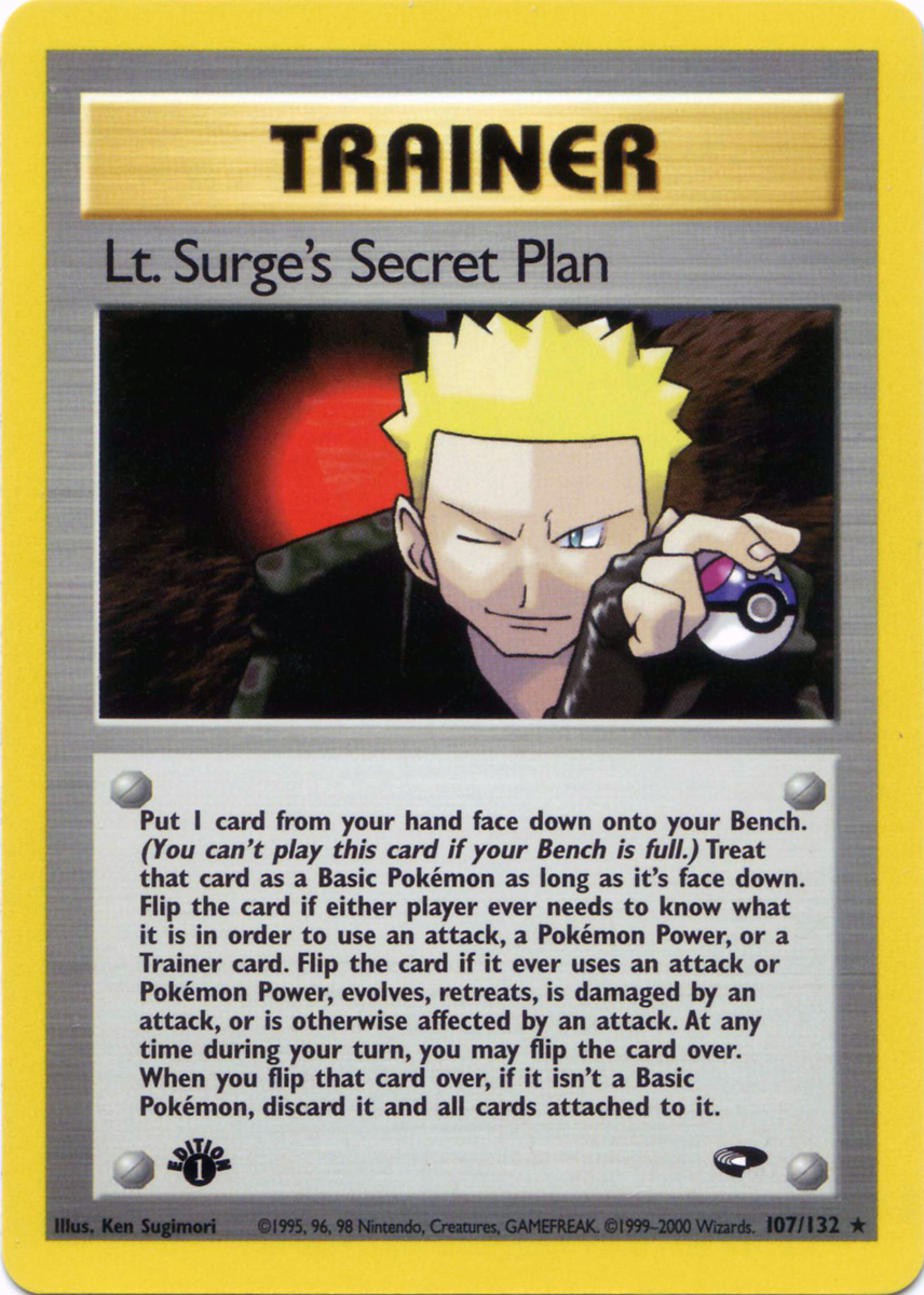 Lt. Surge's Secret Plan 107 — Gym Challenge (Italian Pokémon TCG card)