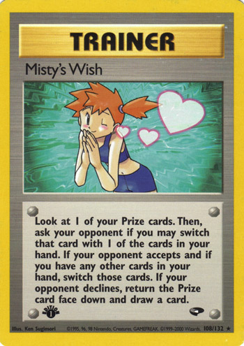 Misty's Wish 108 — Gym Challenge (Italian Pokémon TCG card)