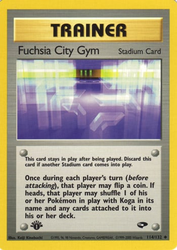 Fuchsia City Gym 114 — Gym Challenge (Italian Pokémon TCG card)