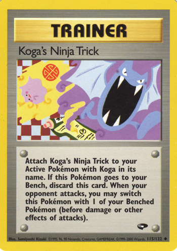 Koga's Ninja Trick 115 — Gym Challenge (Italian Pokémon TCG card)