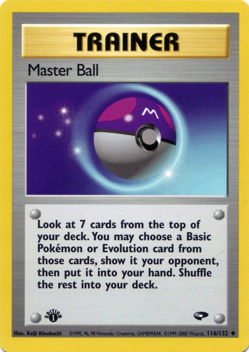 Master Ball 116 — Gym Challenge (Italian Pokémon TCG card)