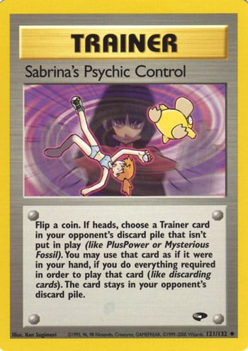 Sabrina's Psychic Control 121 — Gym Challenge (Italian Pokémon TCG card)