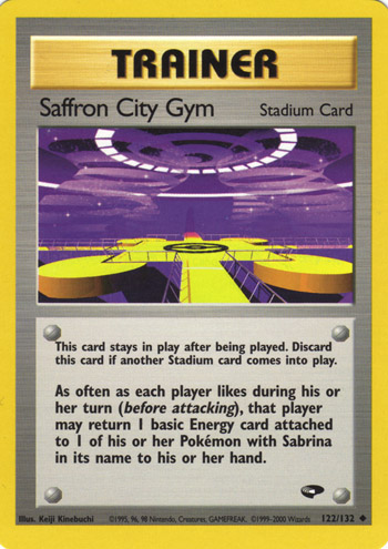 Saffron City Gym 122 — Gym Challenge (Italian Pokémon TCG card)