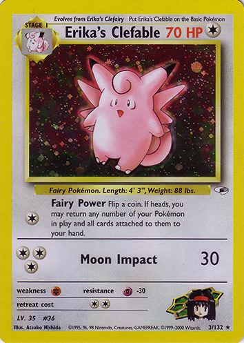 Erika's Clefable 003 — Gym Heroes (Italian Pokémon TCG card)