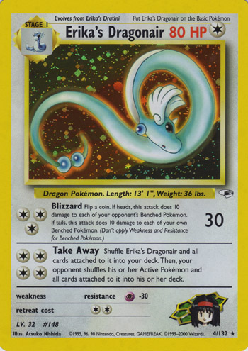 Erika's Dragonair 004 — Gym Heroes (Italian Pokémon TCG card)