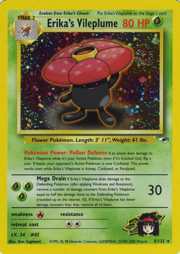 Erika's Vileplume 005 — Gym Heroes (Italian Pokémon TCG card)