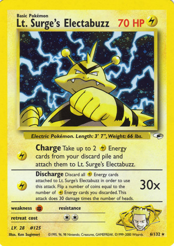 Lt. Surge's Electabuzz 006 — Gym Heroes (Italian Pokémon TCG card)