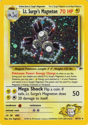 Lt. Surge's Magneton 008 — Gym Heroes (Italian Pokémon TCG card)