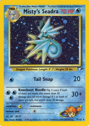 Misty's Seadra 009 — Gym Heroes (Italian Pokémon TCG card)
