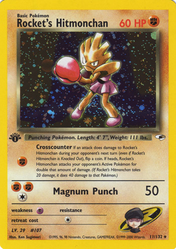 Rocket's Hitmonchan 011 — Gym Heroes (Italian Pokémon TCG card)