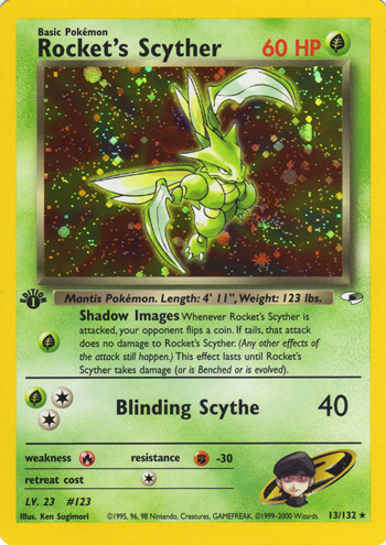 Rocket's Scyther 013 — Gym Heroes (Italian Pokémon TCG card)