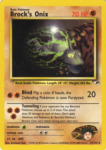 Brock's Onix 021 — Gym Heroes (Italian Pokémon TCG card)