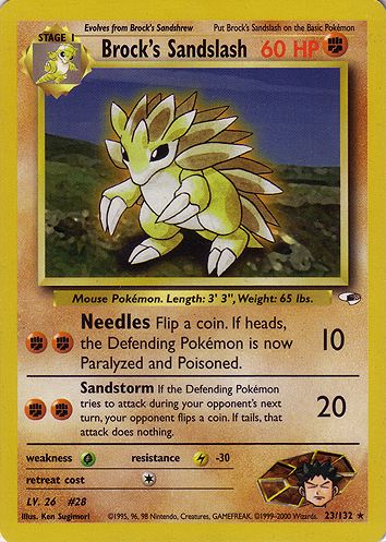 Brock's Sandslash 023 — Gym Heroes (Italian Pokémon TCG card)