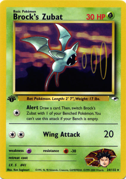 Brock's Zubat 024 — Gym Heroes (Italian Pokémon TCG card)