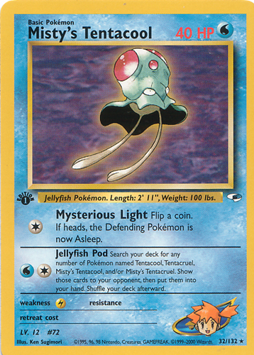 Misty's Tentacool 032 — Gym Heroes (Italian Pokémon TCG card)