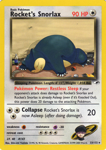 Rocket's Snorlax 033 — Gym Heroes (Italian Pokémon TCG card)